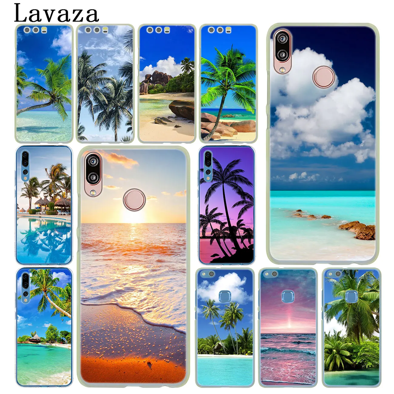 Lavaza тропические пальмы море пляж спрей чехол для huawei Y9 Y7 Prime 2019 2018 Honor 20 8A 8X8 9 9X10 Lite 7C