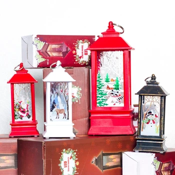 

Christmas Decoration Candlestick Pendant Xmas Mini Table Lamp Decor Wind Light D08D