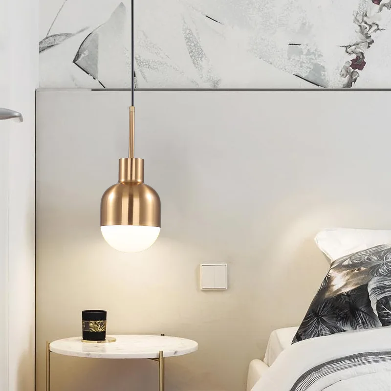 

luxury single head aureate small droplight personality contracted clothing store restaurant bedroom berth lamp