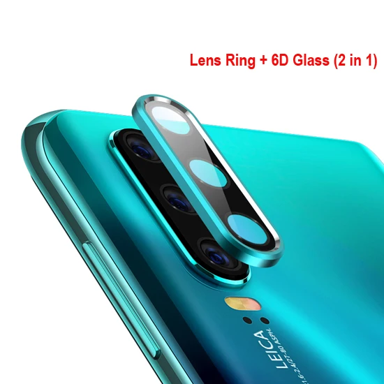 Для huawei P30 Pro защита для экрана камеры+ задняя защита объектива Кольцо чехол для huawei P20 Pro задняя 2 в 1 6D закаленное стекло - Цвет: Green 2in1 6D Glass