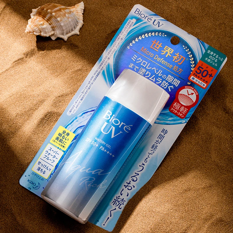 Japan Biore 90ML UV Aqua Rich Watery Essence Sunscreen Cream Gel SPF50 Skin Care Lotion for Face Body