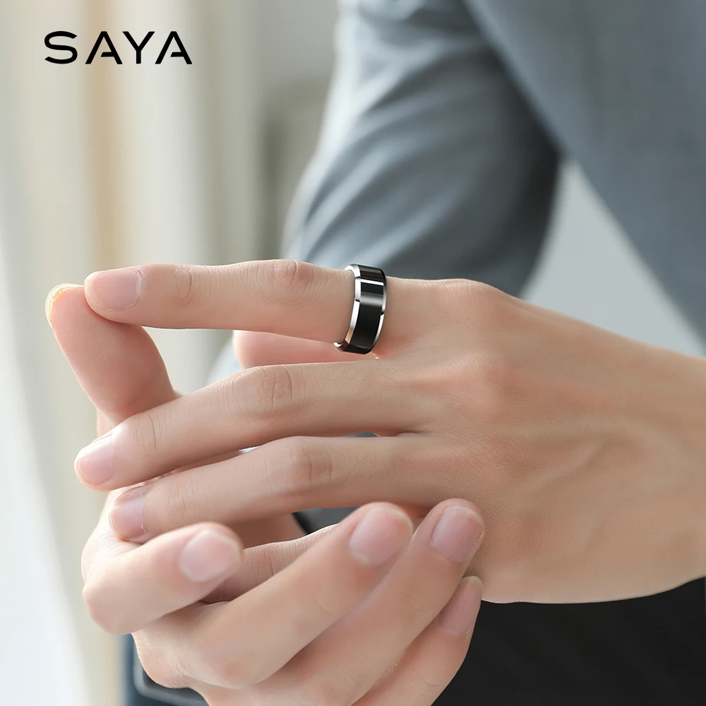 Rings for Men Black Tungsten for Thumb Couple Ring High Polished Comfort Fit Wedding Band Gift Party, Customized - Image 2