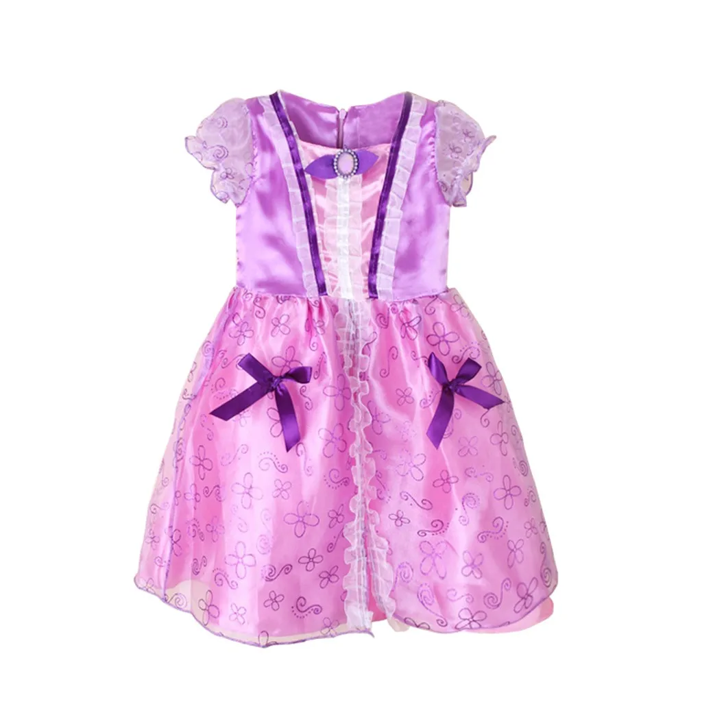 Платье Рапунцель; детский праздничный костюм; платье для выпускного вечера; платье для ролевых игр «фантазия Рапунцель»; платье феи для девочек - Цвет: 02