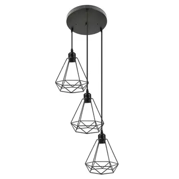 

Vintage Nordic Retro Iron Pendant Lamp Loft Industrial Hanging Lamp Lampshade Fixture For Cafe Bar Home Decor Lampshade HWC