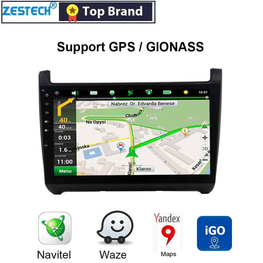 Ips 10," двойной din Android 9,0 gps автомобильное радио DVD проигрыватель для Защитные чехлы для сидений, сшитые специально для Volkswagen Polo 2011- Автомагнитола gps мультимедийный DVD SWC DSP