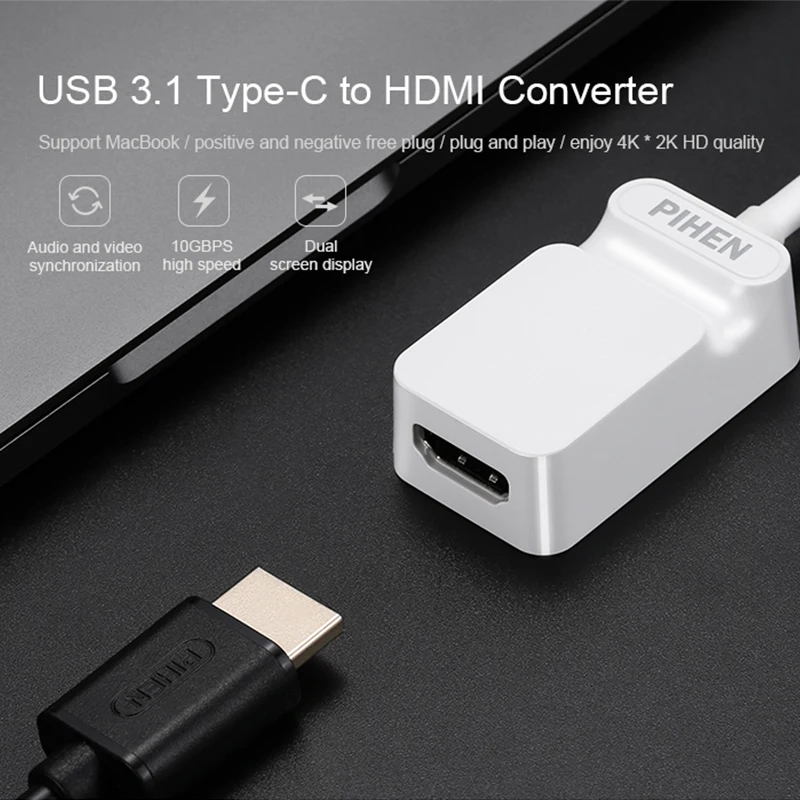 Usb type C к HDMI адаптер USB 3,1 USB-C к HDMI адаптер конвертер «Папа-мама» для MacBook huawei mate 20/P20 Pro Smasung S8