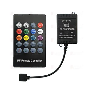 

DC5-24V 20 Keys Music IR Controller Black Sound Sensor Remote For High Quality RGB LED Strip music IR controller