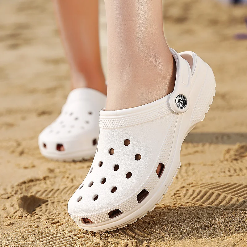 Mazefeng Brand Big Size 39-46 Croc Men Black Garden Casual Aqua Clogs Hot Male Band Sandals Summer Slides Beach Swimming Shoes