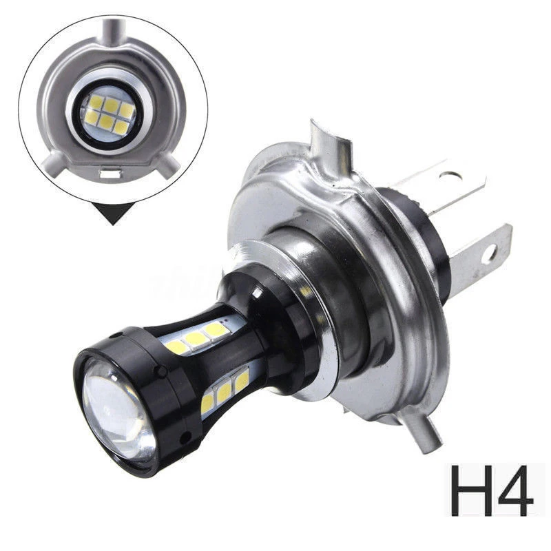 

6500K Headlight White 18W H4 Motorcycle Motorbike 18SMD 3030 Hi-Lo Lamp Bulb