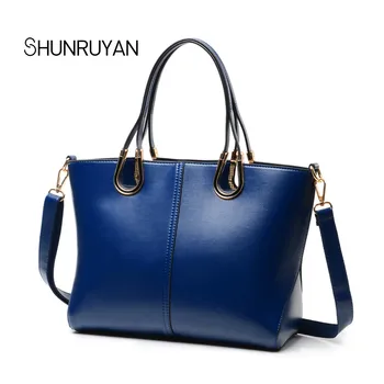

SHUNRUYAN Women Fashion Famous Brand Boston Handbags Messenger Shoulder Bag Vintage Ladies Party Women Leather Handbags