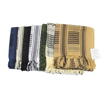 

Military Outdoor Hiking Cotton Scarf Thickened For Men Women scarft Arab Tactical Desert Scarfs Army Shemagh Scarves With Tassel