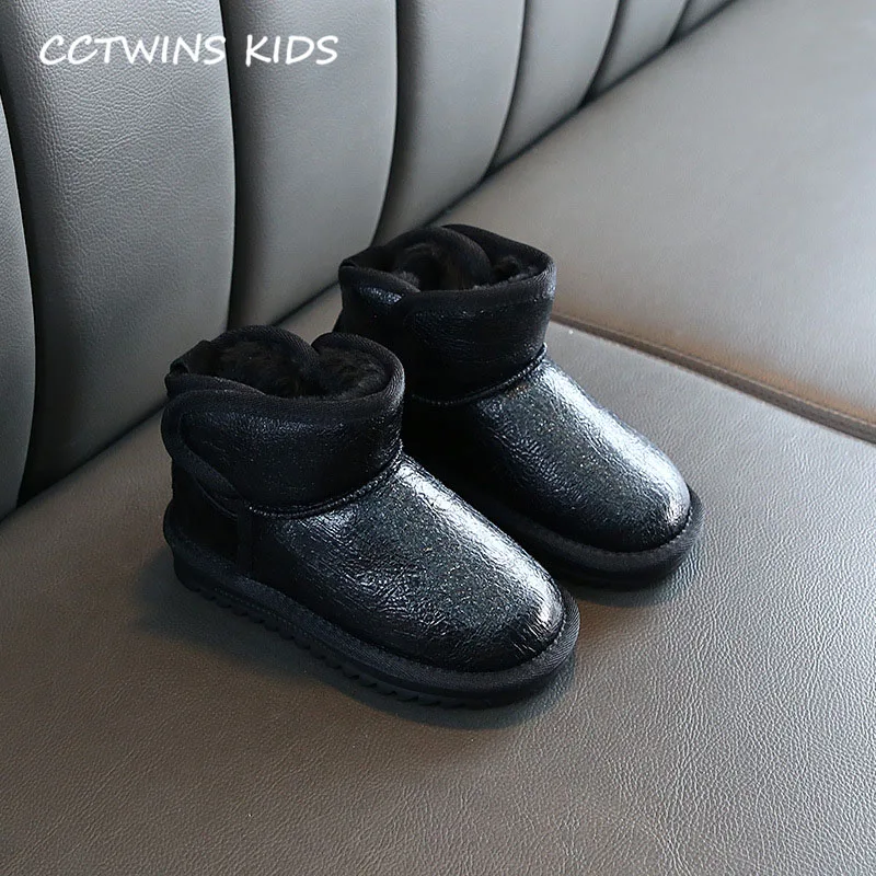 CCTWINS/детская обувь; коллекция года; зимние детские ботинки из искусственной кожи; Модные ботильоны для маленьких девочек; брендовая теплая обувь для мальчиков; SNB173