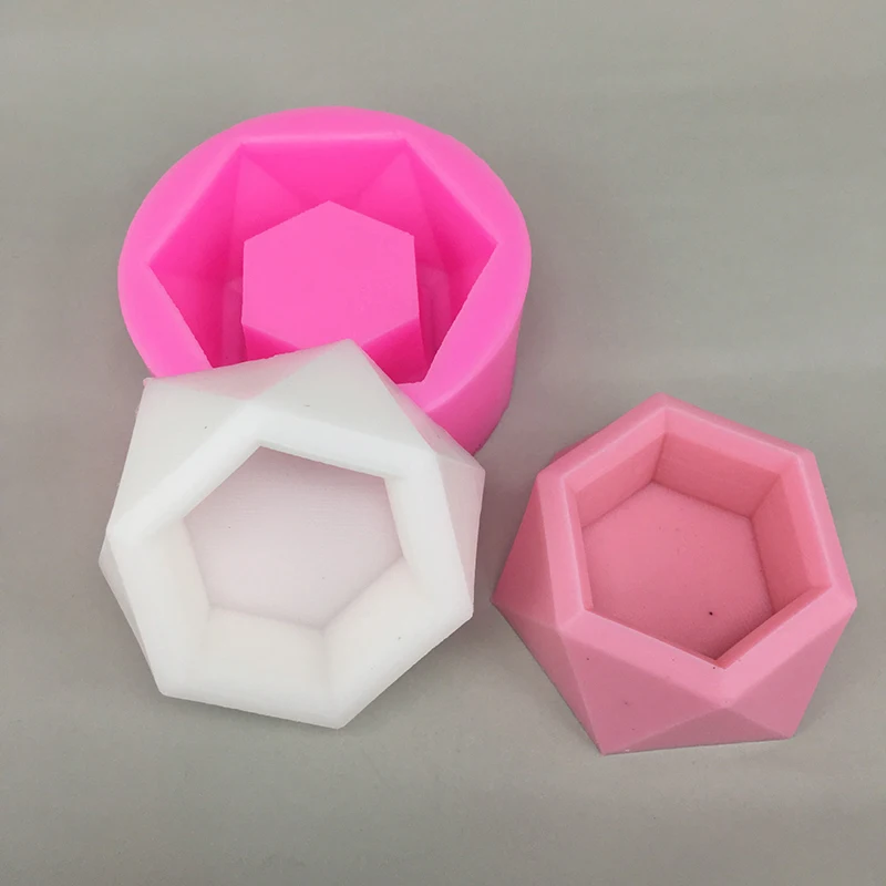 

3D Silicone Flower Pot Succulent Plant Mold DIY Craft Vase Soap Mould 2 Style