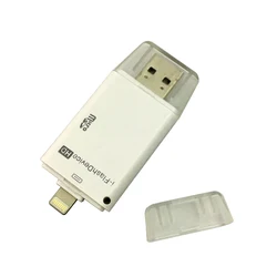 Lecteur de carte SD TF USB 3 en 1, appareil photo Rechargeable pour iPhone/iPad, ordinateur Apple Android 