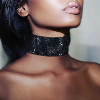 Fashion Metal Sequins Chokers Necklace Jewelry Women Statement