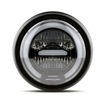 

6.5Inch Retro Motocross Amber White Light High Low Beam LED Head Lamp DC12V Scooter ATV For Suzuku Kawasaki 883 Parts