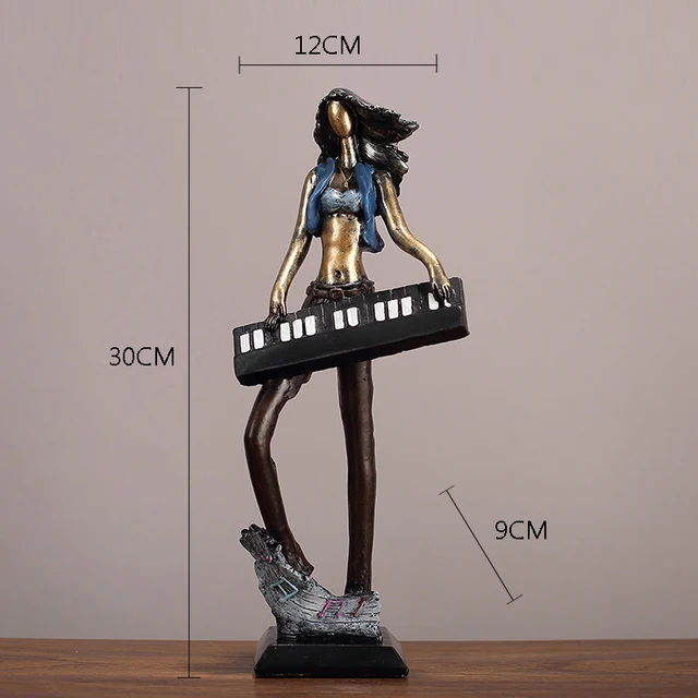 Abstract 30cm Resin Musician Band Statues Decoration  6