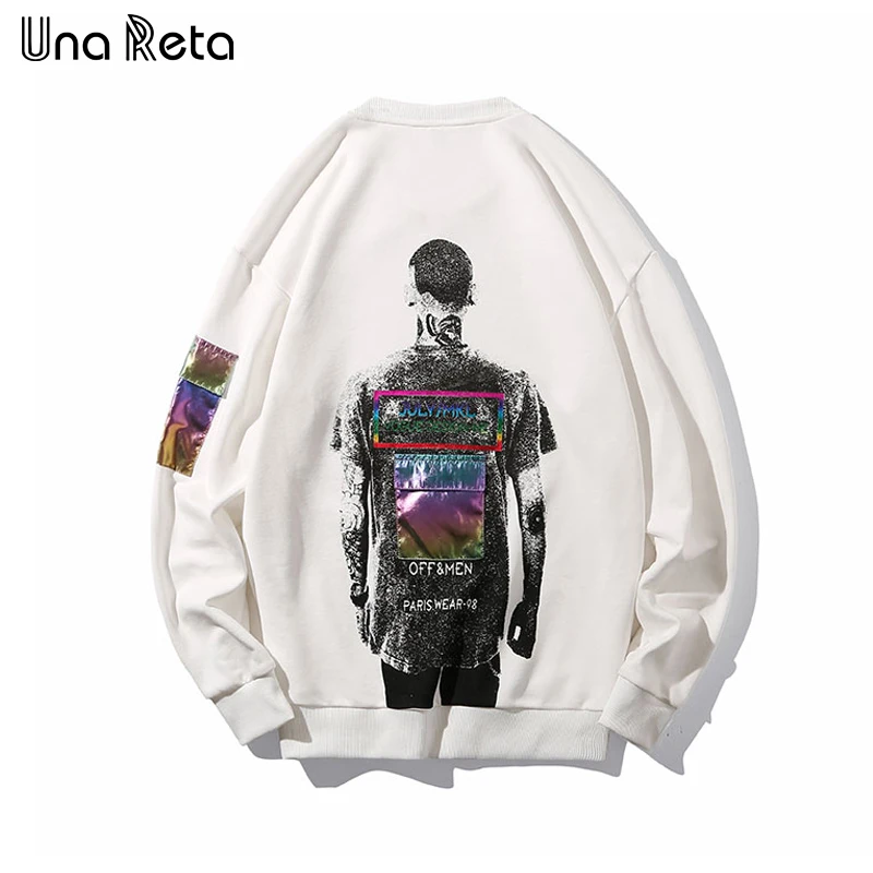 

UnaReta Men Sweatshirt New Hip-Hop Colorful pocket Sweatshirt Streetwear Personality print Casual Hoodie Pullover Tracksuit Men