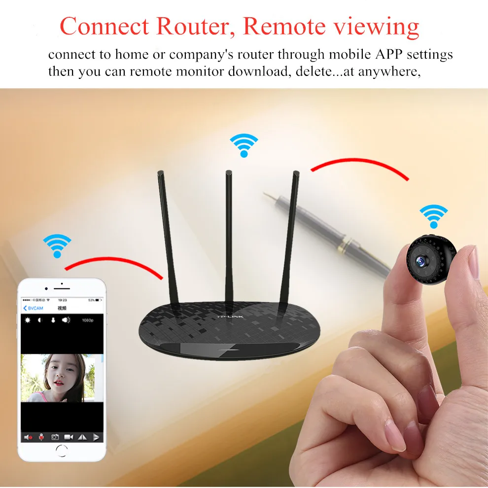  HiLEME Motion Detection mini Camera WIFI wireless 1080P Secret Small Camcorder 2019 Top Selling Rem