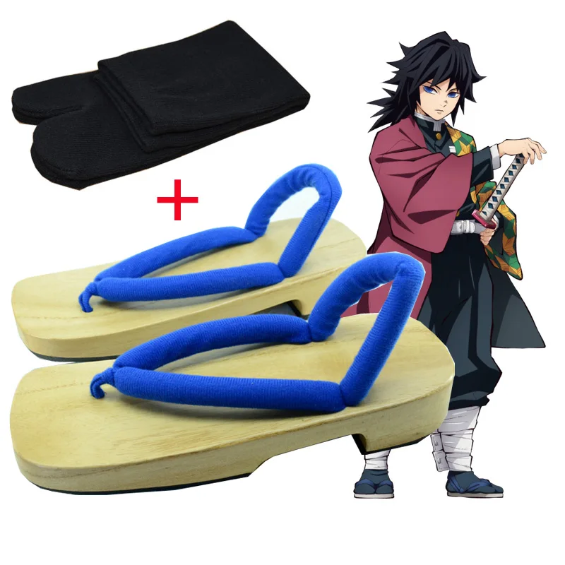 DIOCOS Demon Slayer Geta Kimetsu no Yaiba Nezuko; обувь для костюмированной вечеринки; Tanjirou Shinobu Kochou Zenitsu; японские гэта с носками