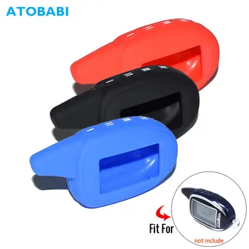 

M7 Silicone Key Case For Scher Khan Magicar 7 8 9 11 12 Russian Two Way Car Alarm LCD Remote Controller Fob Protector Cover Skin
