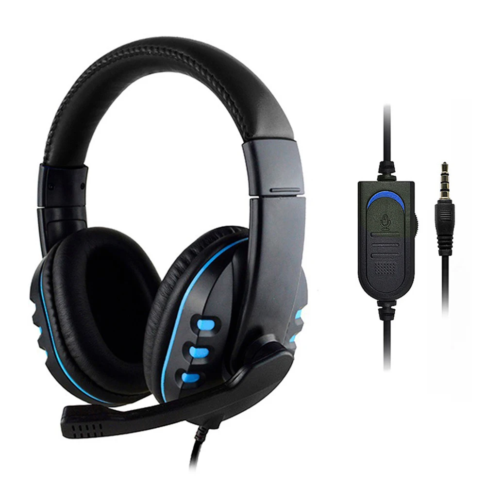 Gaming Headphone 3 5mm Wired Deep Bass PC Gamer Over Ear Headset with Mic