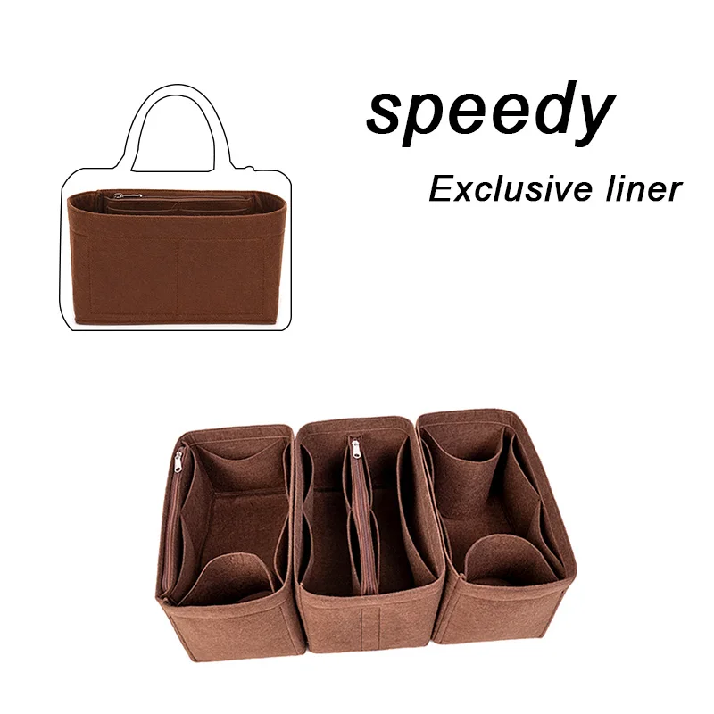 For SPEEDY 25 30 35 Felt Insert Bag Women Insert Organizer Handbag Organizer  with pockets for Cosmetics Makeup Bag Organizers - AliExpress