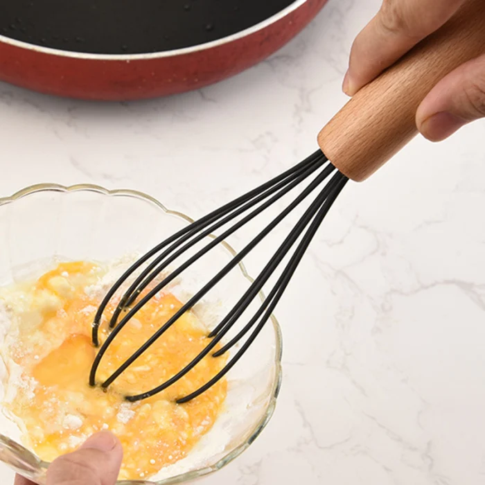 Силиконовые кухонные принадлежности набор антипригарная кухонная лопатка Ложка деревянная ручка инструмент для приготовления пищи шпатель гаджеты для кухни посуда набор AI