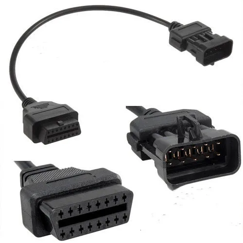 

OBDII Extension Cable Opel 10Pin to OBD2 16Pin Diagnostic Connector Cable OBD OBD II for Opel 10 Pin to OBD2 16Pin