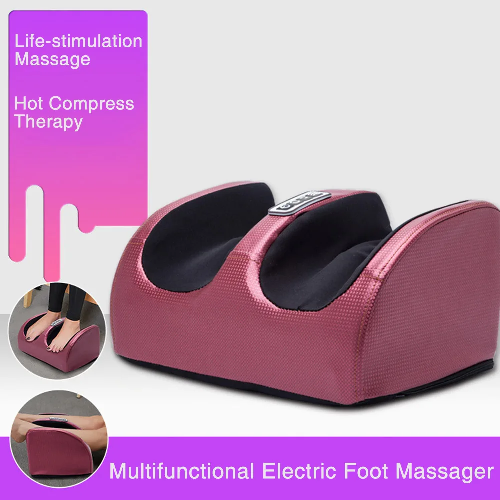 Electric Foot Body Massager Shiatsu Kneading Rolling Vibration Machine Heating Therapy Calf Leg Reflexology Pain Relief Massager