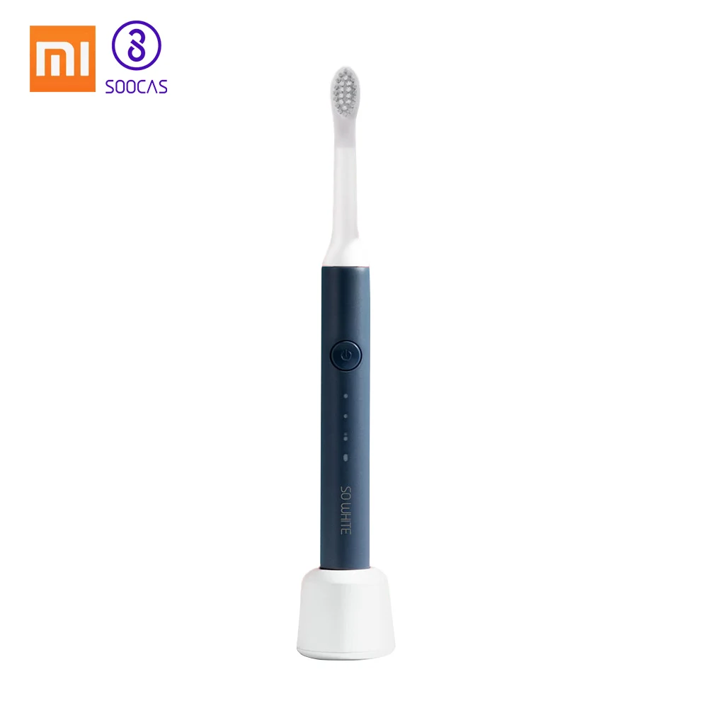 Xiaomi SO WHITE(PINJING) EX3 перезаряжаемая электрическая звуковая зубная щетка USB перезаряжаемая зубные зубы Глубокая чистка кистей водонепроницаемый - Цвет: Blue EX3