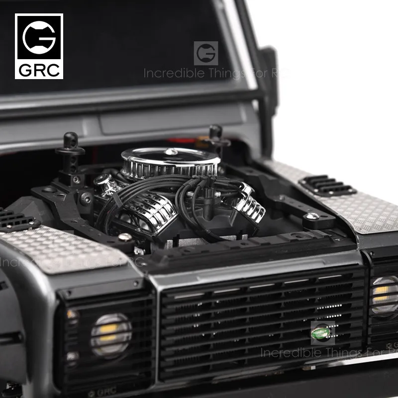 GRC имитирует F82 V8 двигатель Охлаждающие вентиляторы радиатор для 1/10 Rc Гусеничный Traxxas Trx4 осевой Scx10 90046 Redcat Gen8