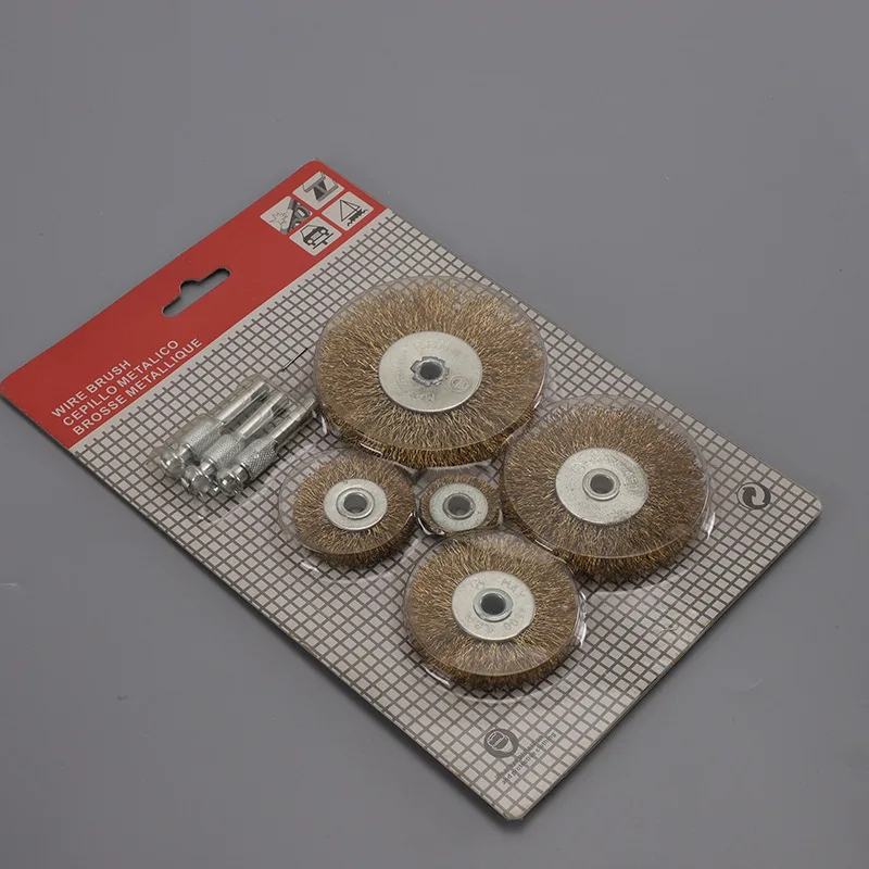 

Flat Stainless Steel Wire Wheels Parallel Varved round Rust Removing Polishing Pulling Wheel Stainless Steel Wire Brushes with H