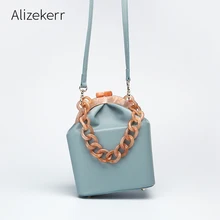 Женская сумка в коробке, сумочка, роскошный дизайн, акрил, толстая цепочка, клипса, сумка-мешок, женские сумки известных брендов, кошельки и сумки для девушек