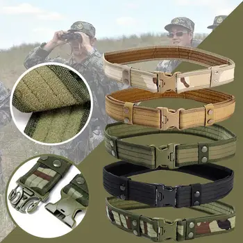 

Military Army Equipment Men'S Canvas Outdoor Tactical Waistband Waistband Duty Strap Web Waist Belt Heavy Training Army Hun