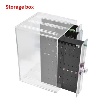

New Dustproof Acrylic Earrings Jewelry Display Stand Shelf Jewelry Storage Box Drawers Rack Holder Storage Case