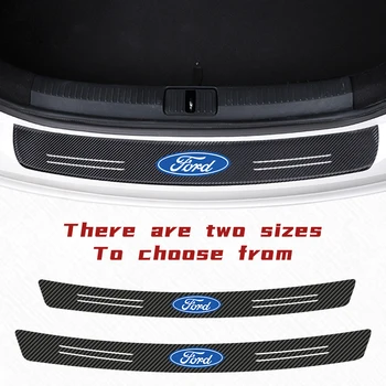 

For Ford Fiesta EcoSport Escort Focus 1 2 3 Kuga Shelby 1Pcs Car Carbon Fiber Emblem Tail Trunk Rear Bumper Protective Sticker