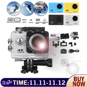 

Action Camera Ultra HD 4K 30fps WiFi 2.0 170D Underwater Waterproof Helmet Video Recording Camera Sport Cam