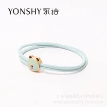 Детская мультяшная лента для волос с масляными каплями, повязка для волос из сплава с медвежонком, 100 деревянная лента для волос в коробке, головной убор, аксессуары для волос