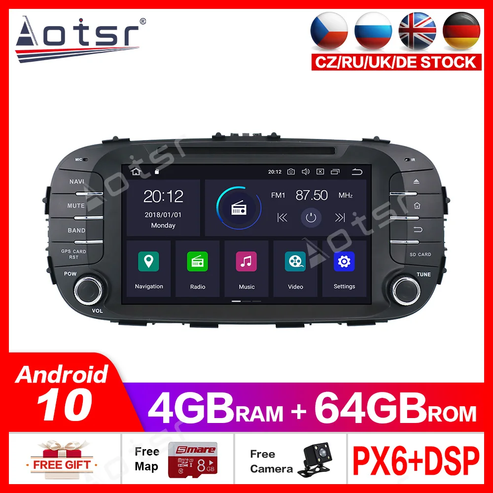 Автомобильный DVD-плеер Android 2014 4 Гб + 64 ГБ встроенный DSP GPS мультимедийный