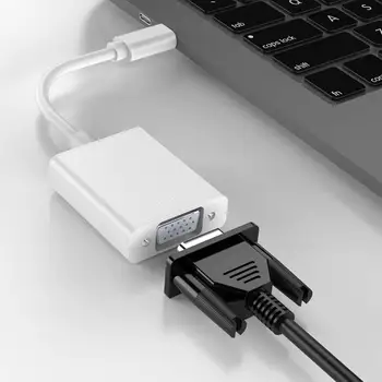 

USB 3.1 Type-C to VGA Adapter Audio Video Converter Cable for Monitor Projector usb c dock usb разветвитель