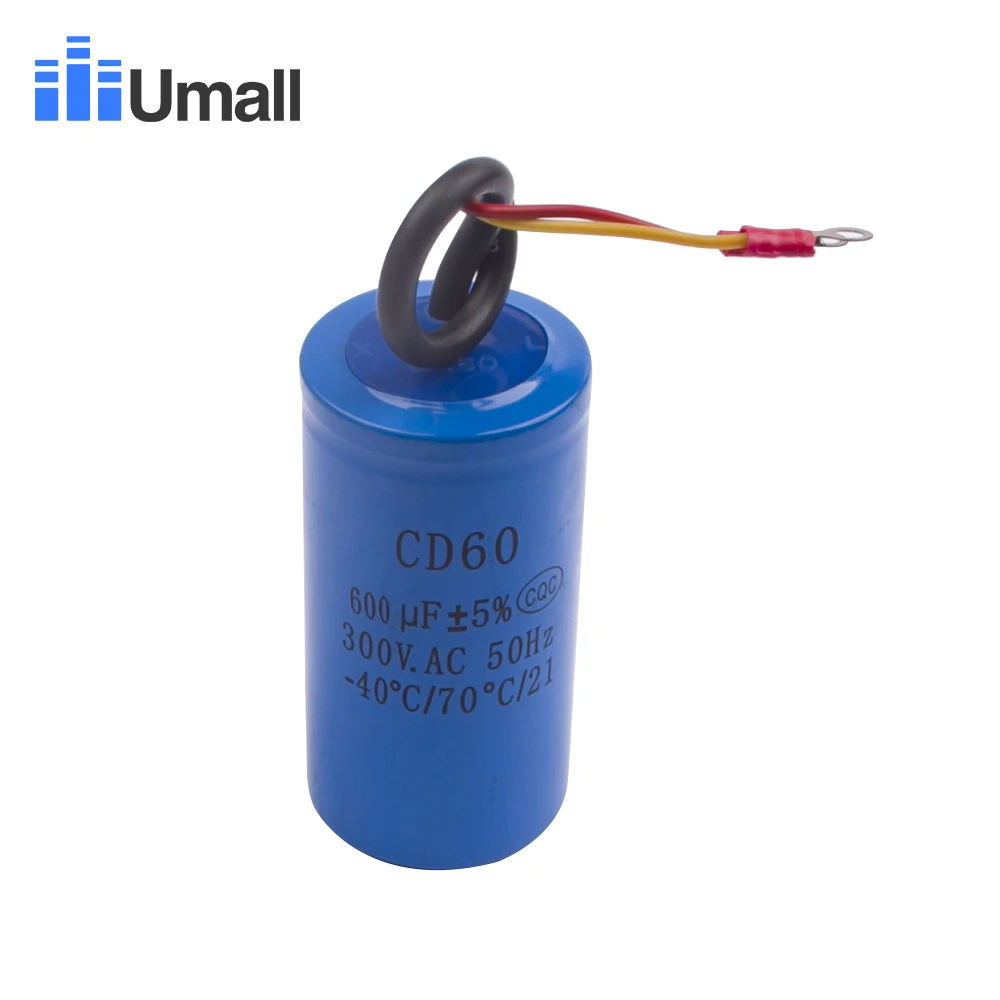 Cd60 600uf 300v Ac Starting Capacitor For Heavy Duty Electric Motor Air Compressor Red Yellow Two Wires Capacitor Cd60 Capacitor 300vcapacitor Start Motors Aliexpress