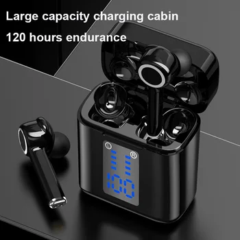

LED Bluetooth Wireless Earphones Headphones In-ear Earbuds TWS Touch Control Sport Headset Noise Cancel Earphone with microphone