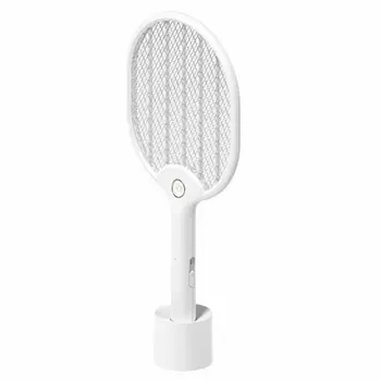 

Rechargeable Mosquito Swatter Electric Fly Swatter w/ Base LED Light USB Charge Mosquito swatter Mosquito repellent