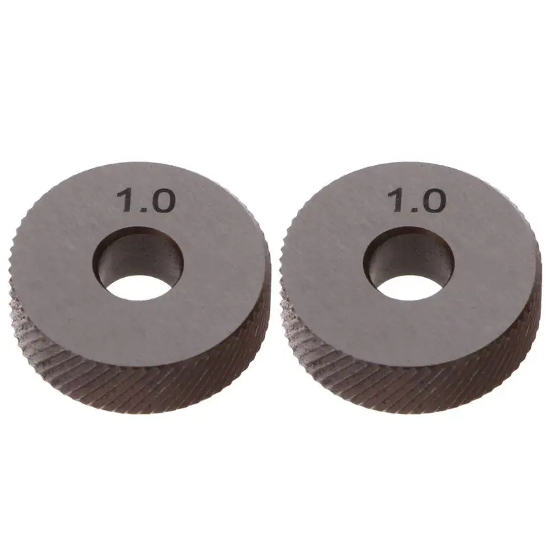 2pcs Steel Dual Wheel Diagonal Linear Knurl Wheels Knurling Knurler Tool 1.0/1.2/1.8/3.0mm Pitch Linear Pitch Knurl Set