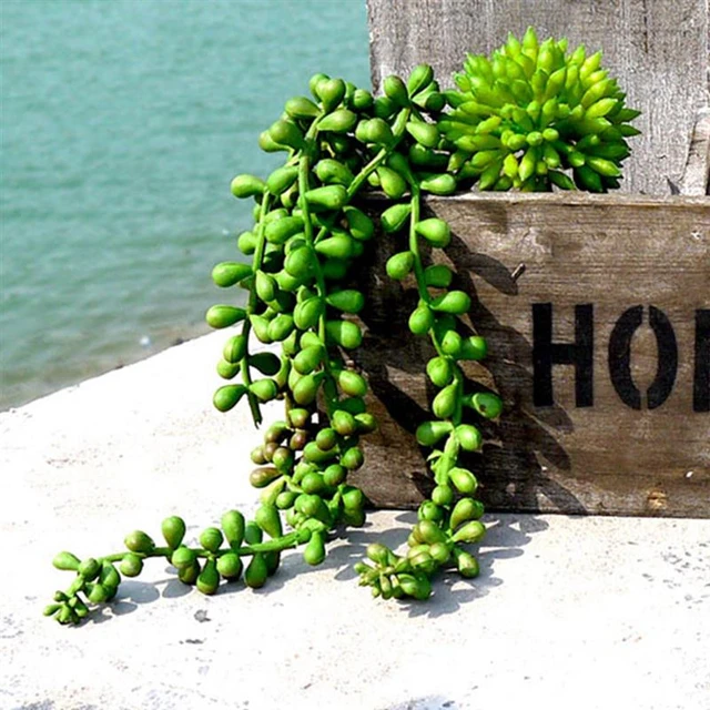 Artificial Plant String Green Beads Chains Plant Artificial Hanging Plant String  Of Pearls Fake Succulent Fake Plant For Home