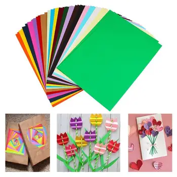 

20sheets/lot Color Cardboard Material Paper For Diy Handmade Sketching Transferring Patterns Scrapbooking Craft For Paper Crane