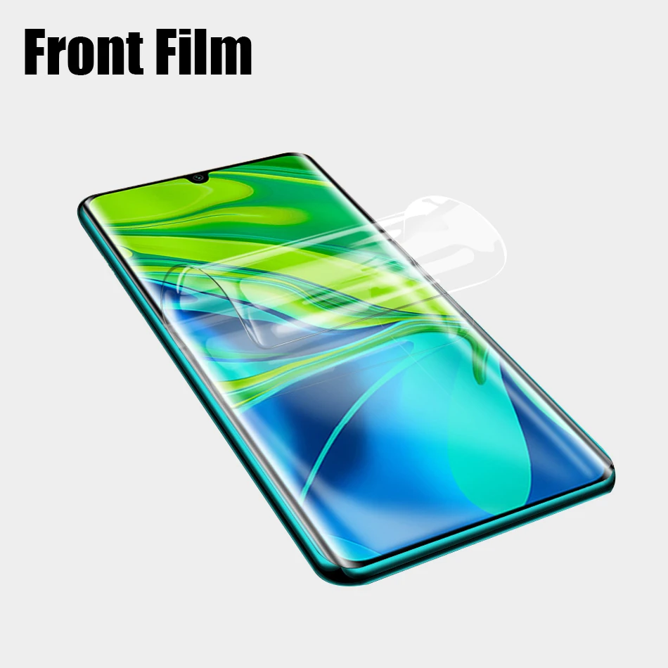 100D полная защитная Гидрогелевая пленка для Xiaomi mi A3 Lite 9T Pro Защитная пленка для экрана mi 9 SE Lite CC9 e объектив камеры стеклянная пленка - Цвет: Front Hydrogel film
