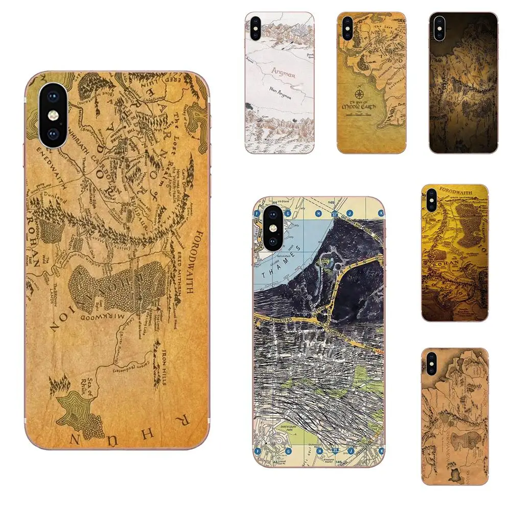 

For Xiaomi Redmi Mi 4 7A 9T K20 CC9 CC9e Note 7 9 Y3 SE Pro Prime Go Play TPU Covers Vintage Map Hobbit Tolkien Lotr