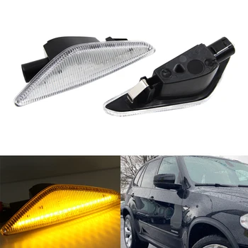 

A Pair Clear LED Indicator Lamp Signal Side Marker Light Left Right For BMW E70 X5 F25 X3 E71 X6 2007-2013